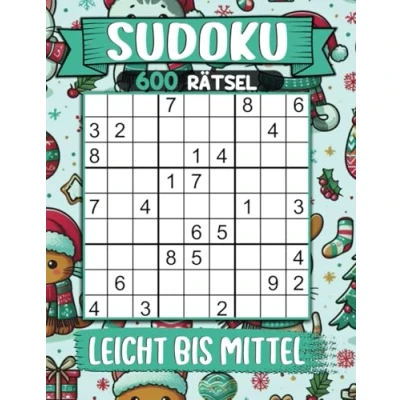 Abbildung von Sudoku Weihnachten Rätsel Erwachsene Leicht Bis Mittel: 600 spannende Fordern Sie Ihr Gehirn heraus!