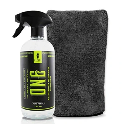 Abbildung von detailmate Innenraumreiniger Set: Wizard of Gloss One Allround Surface Cleaner 750ml Mikrofaser Präzisionshandschuh 1000GSM