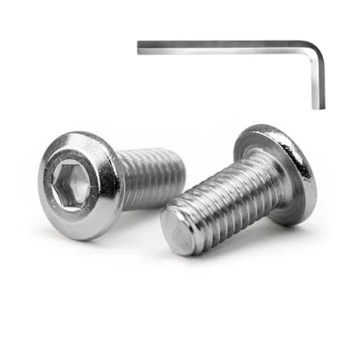 Abbildung von MINHER 20 Sätze M6 x 16mm Schrauben,Flachkopfschrauben, A2 V2A Edelstahl Flachkopf Innensechskantschrauben für Möbel(mit Innensechskantschlüssel)