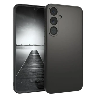 Abbildung von EAZY Case Handyhülle Silikon kompatibel mit Galaxy S25 Plus stoßfeste Schutzhülle dünne für Hülle Fallschutz leichtes Cover schlankes Silicone in Schwarz