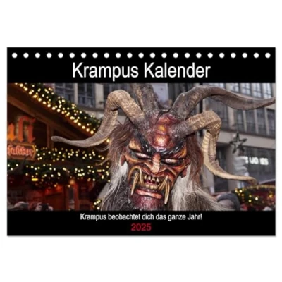 Abbildung von Krampus Kalender 2025 (Tischkalender DIN A5 quer), CALVENDO Monatskalender