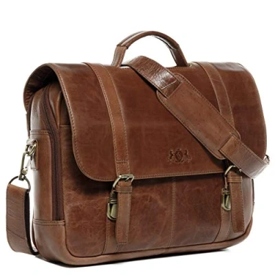 Abbildung von SID &amp; VAIN XL Smart Laptop BAG 15&quot; Aktentasche, Herren, Größe: One Size, Braun cognac