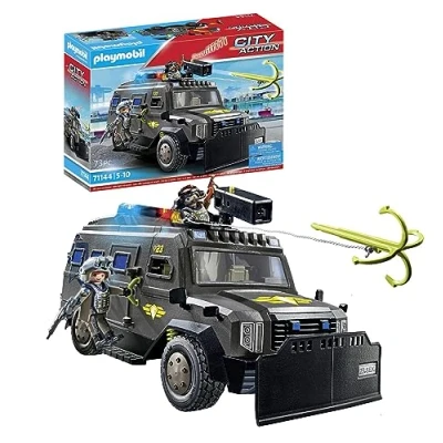 Abbildung von Playmobil® Konstruktions Spielset SWAT Geländefahrzeug (71144), City Action, (73 St), Made in Europe, mit Licht und Sound