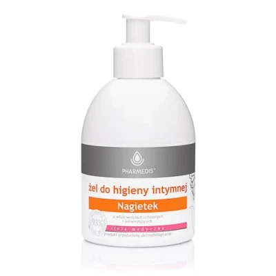 Abbildung von PHARMEDIS Intimhygiene Gel mit Ringelblume &amp; Milchsäure Intim Waschgel für Damen Herren Mädchen Intimbereichs Waschlotion Intimpflege Intimwaschlotion pH optimiert Sensible Haut 300 ml