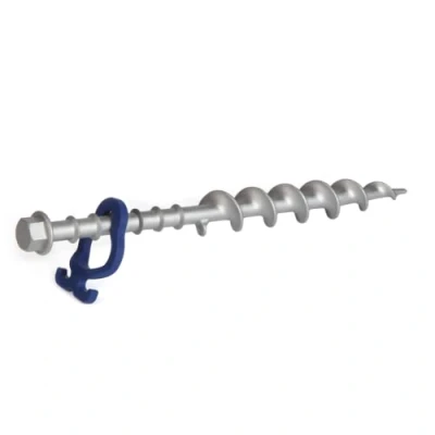 Abbildung von Peggy Peg 2 Stück Schraubheringe Long aus Aluminium 31cm Erdschrauben für normale bis sandige Böden &amp; mit Geröll hochbelastbare Zeltheringe Großzelte, Leinen, Planen, Sturmverspannung