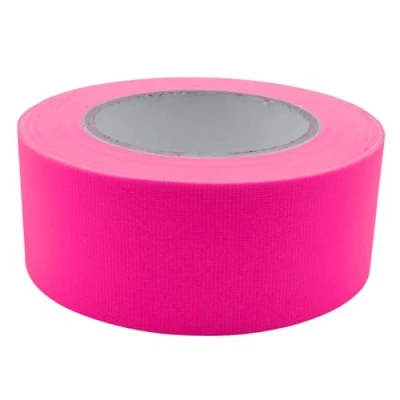 Abbildung von UV Floor Gaffer Fluoreszierende rosa Aufkleber Premium Qualität Neon Zubehör Party Dekorativer Klebestreifen 50 mm x 25 m
