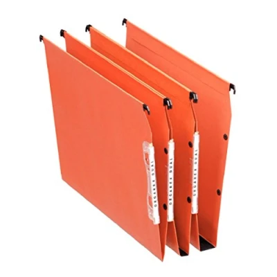 Abbildung von Esselte Orgarex Hängemappe Kraftpapier 220 g/m² rechteckiger Boden 30 mm Kapazität 330 breit 25 Stück orange