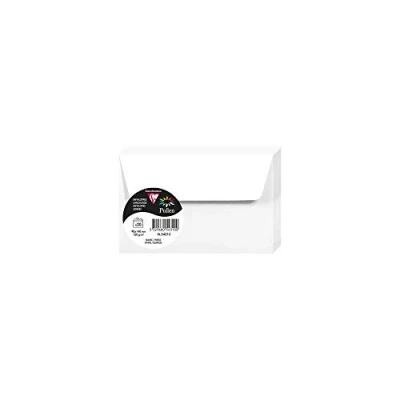 Abbildung von Clairefontaine 5431C Packung mit 20 Umschläge Pollen, 90 x 140 mm, 120 g, ideal für Einladungen und Korrespondenz, Weiß, 1 Pack