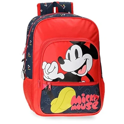 Abbildung von Disney Mickey Mouse Fashion Schulrucksack, anpassbar, mehrfarbig, 30 x 38 12 cm, Mikrofaser, 13,68 l, bunt, anpassbar an den Trolley
