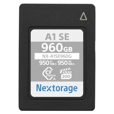 Abbildung von Nextorage Japanischer Hersteller CFexpress Typ A 960GB VPG200 Maximale Lesegeschwindigkeit 950MB/s Schreibgeschwindigkeit Sony Alpha Serie betriebsbestätigt NX A1SE960G Speicherkarte