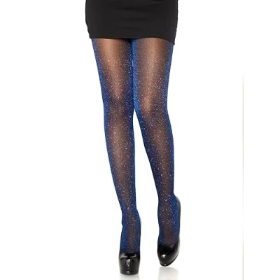 Abbildung von LEG AVENUE 7130 Lurex Strumpfhose, Einheitsgröße, Königlich, Schwarz