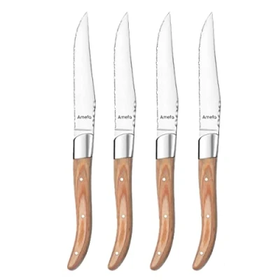 Abbildung von Amefa Royal Steak 4 Steakmesser Naturholz