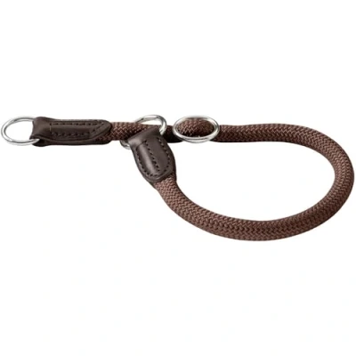 Abbildung von HUNTER Freestyle Dressurhalsung, Hundehalsband, Zugstopper, robust, wetterfest, 60 (L XL), braun