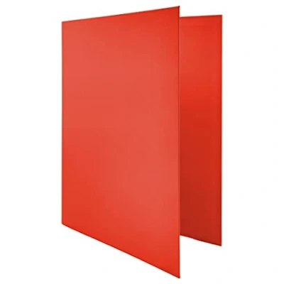 Abbildung von Raylu Paper® 4 x D Ringbuch 25 mm, A4 mit Ringen zur Aufbewahrung von Dokumenten, Größe 33,5 cm hoch 26 breit und dicker Rücken (rot)