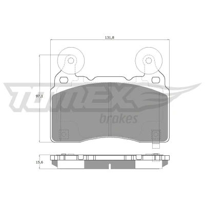 Abbildung von TOMEX brakes TX 18 89 Bremsbelagsatz Vorderachse mit Ausgleichsgewichten OPEL: Insignia B Sports Tourer, Grand Sport