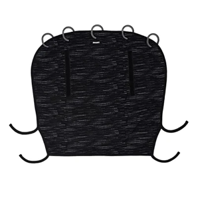Abbildung von Dooky Universal Cover Matrix Sonnenschutz, Wetterschutz für Babyschale, Kinderwagen und Buggy (UV Schutz LSF 40+, TÜV getestet, universale Passform), Schwarz