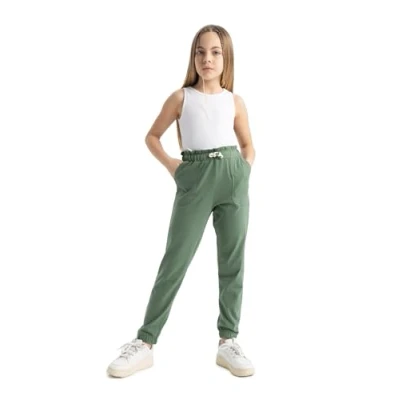 Abbildung von DeFacto Mädchen B6401a8 Pants, Lt.Grey Melange, 9 10 Jahre EU