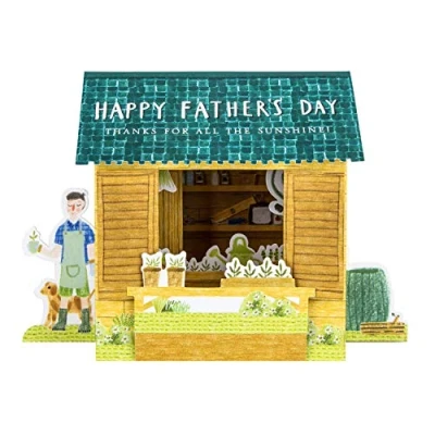 Abbildung von Hallmark 3D Vatertagskarte Pop Up Gartenhaus Design