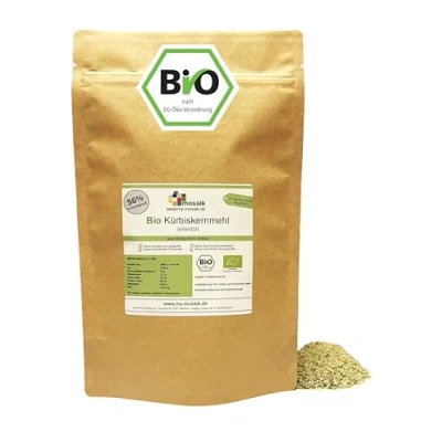 Abbildung von Bio Kürbiskernmehl 500g von my mosaik hoher Proteingehalt aus Deutschland vegan, ballaststoffreich, glutunfrei, laktosefrei (500)