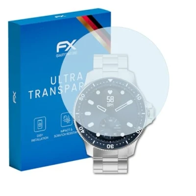 Abbildung von atFoliX Schutzfolie kompatibel mit Withings ScanWatch Horizon 43mm Folie, ultraklare FX Displayschutzfolie (3X)