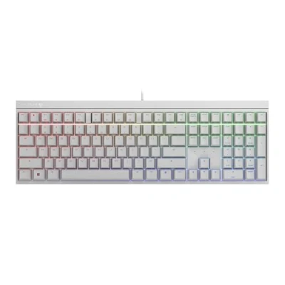 Abbildung von CHERRY MX 2.0S, Kabelgebundene Gaming Tastatur mit RGB Beleuchtung, EU Layout (QWERTY), Designed in Germany, Original RED Switches, Weiß