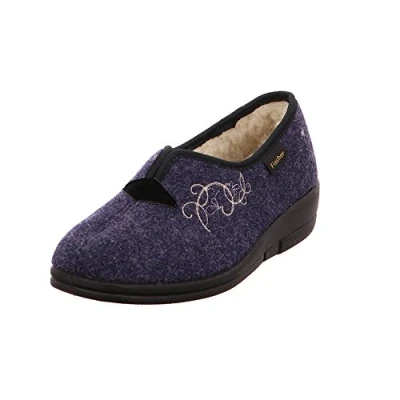 Abbildung von Fischer Markenschuh Dora Hausschuh zum Schlupfen, Schurwollfutter, Wollfilz, wärmend