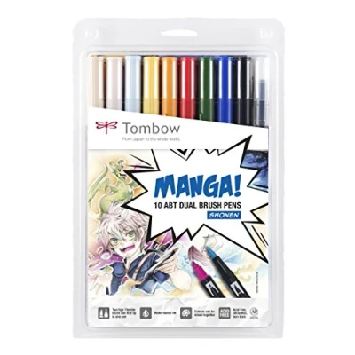 Abbildung von Tombow Manga Shonen dual brush pen 10pcs