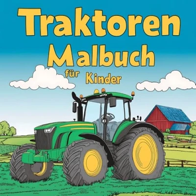 Abbildung von Tractoren Malbuch für Kinder: 50 Traktor Motive zum Ausmalen Perfekt Jungen und Mädchen