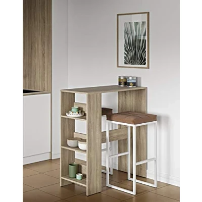Abbildung von Symbiosis Gavarnie Esstisch Bartisch, Holzwerkstoff, Eiche, 94 x 40 101 cm (W D H)