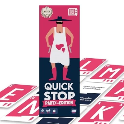 Abbildung von ATM Gaming Quickstop Das Buchstaben Duell Party Edition Kartenspiel für Erwachsene Schnell und Verrückt 2 bis 7 Spieler ab 10 Jahren Partyspiel