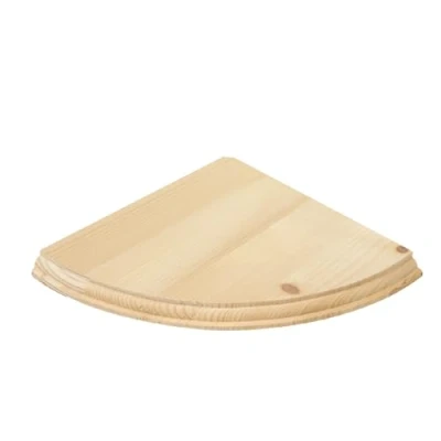 Abbildung von Anika Living Eckregal aus Holz, schwebend, 2 Größen, einfach zu montieren, Wandmontage, fertig zum Bemalen, Beizen oder Lackieren, inklusive Befestigungsmaterial (28,5 x 28,5 cm)