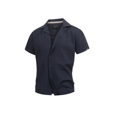 Abbildung von Indicode Jeans Kurzarm Rycroft Hemd, Herren, Größe: Large, Navy