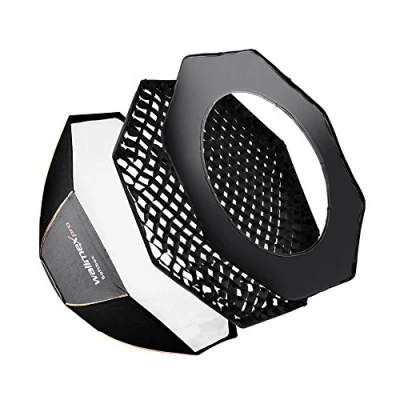 Abbildung von Walimex Pro Octagon Softbox PLUS Orange Line 60 cm Durchmesser für Aurora/Bowens