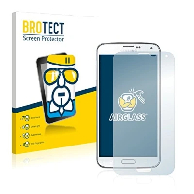 Abbildung von BROTECT Schutzglas für Samsung Galaxy S5 Schutzfolie Panzer Folie Glas [Extrem Kratzfest 9H, Anti Fingerprint, Ultra Transparent]