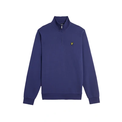 Abbildung von Lyle &amp; Scott Loopback Quarter ZIP Sweatshirt, Herren, Größe: Small, Deep indigo