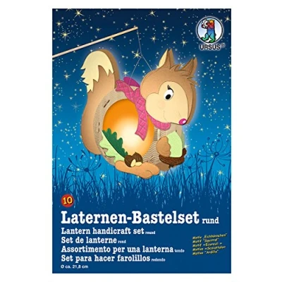 Abbildung von URSUS Papierlaterne Laternen Bastelset 10 Eichhörnchen