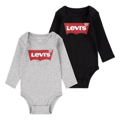 Abbildung von Levi&#039;s Batwing Unisex 2 PACK Body für Kinder, Größe: 68 80, Grey heather