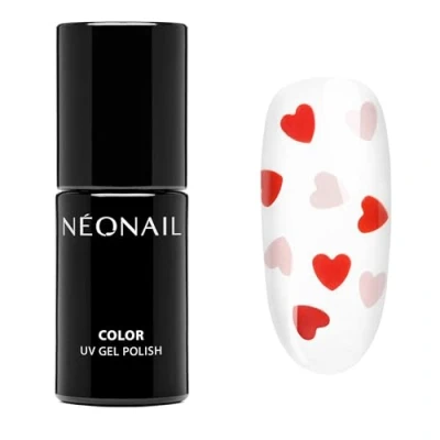Abbildung von NEONAIL UV Nagellacke Never Ending Love 7,2 ml Klar mit Rosa Roten Herzen Farben Lack Gel Nägel Nageldesign Shellack