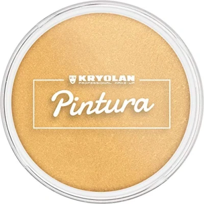 Abbildung von Kryolan Pintura Water Color Schminke 25ml, Farbe: Gold, Waschbar, Vegan, ohne Parfüm, Parabene, Glutenfrei ideal für Kinder, Party, Karneval, Fasching &amp; Halloween