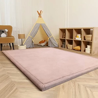 Abbildung von Paco Home Teppich &quot;Tatami 475&quot;, rund, Kurzflor, Uni Farben, mit Memory Foam, waschbar