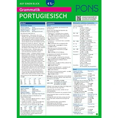 Abbildung von PONS Grammatik Auf einen Blick Portugiesisch (PONS Blick)