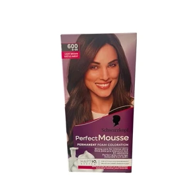 Abbildung von Perfect Mousse permanente Schaumcoloration, 600 Hellbraun, 3er Pack (3 x 1 Stück)