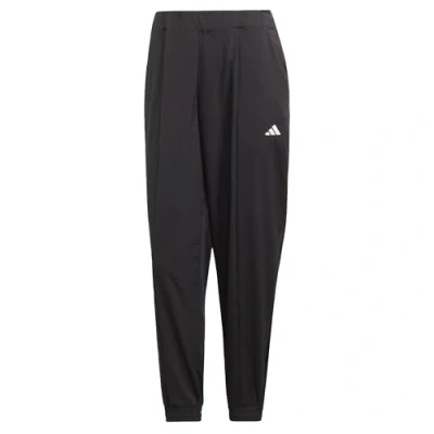 Abbildung von adidas Damen AEROREADY Train Essentials Minimal Branding Woven Pants Hose, Black/White, XL Tall