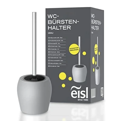 Abbildung von Eisl WC Reinigungsbürste, aus Edelstahl, Bürstengarnitur freistehend, Klobürstenhalter o. Bohren