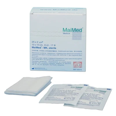 Abbildung von MaiMed Erste Hilfe Set MK steril Mullkompressen 8 fach, (1 St)