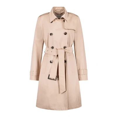 Abbildung von Gerry Weber Damen Trenchcoat mit Schulterkoller Armriegel, Langarm unifarben Light Camel 46
