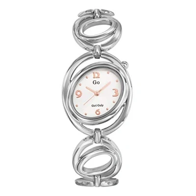 Abbildung von Girl Only Quarzuhr Damen Armbanduhr weiß, (Analoguhr), Damenuhr rund, mittel (ca. 32mm), Lederarmband Casual