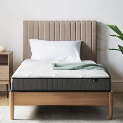 Abbildung von ZINUS Matratze 90 x 200 cm Härtegrad H2 H3 Höhe 20cm Öko Tex Zertifiziert mit Taschenfederkern und Memory Schaum Hybrid Matratze, Weiß