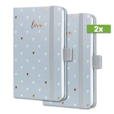 Abbildung von SIGEL J4334/2 Wochenkalender Jolie 2024, Grey Love, ca. A6, grau, Hardcover, Gummiband, Stiftschlaufe, Einstecktasche, 174 Seiten, aus nachhaltigem Papier, Terminplaner, 2 Stück