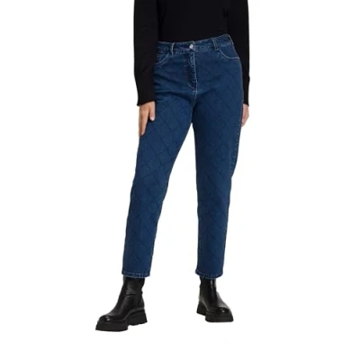 Abbildung von Ulla Popken Jeans Slim Fit, Damen, Größe: 46, Bleu jean